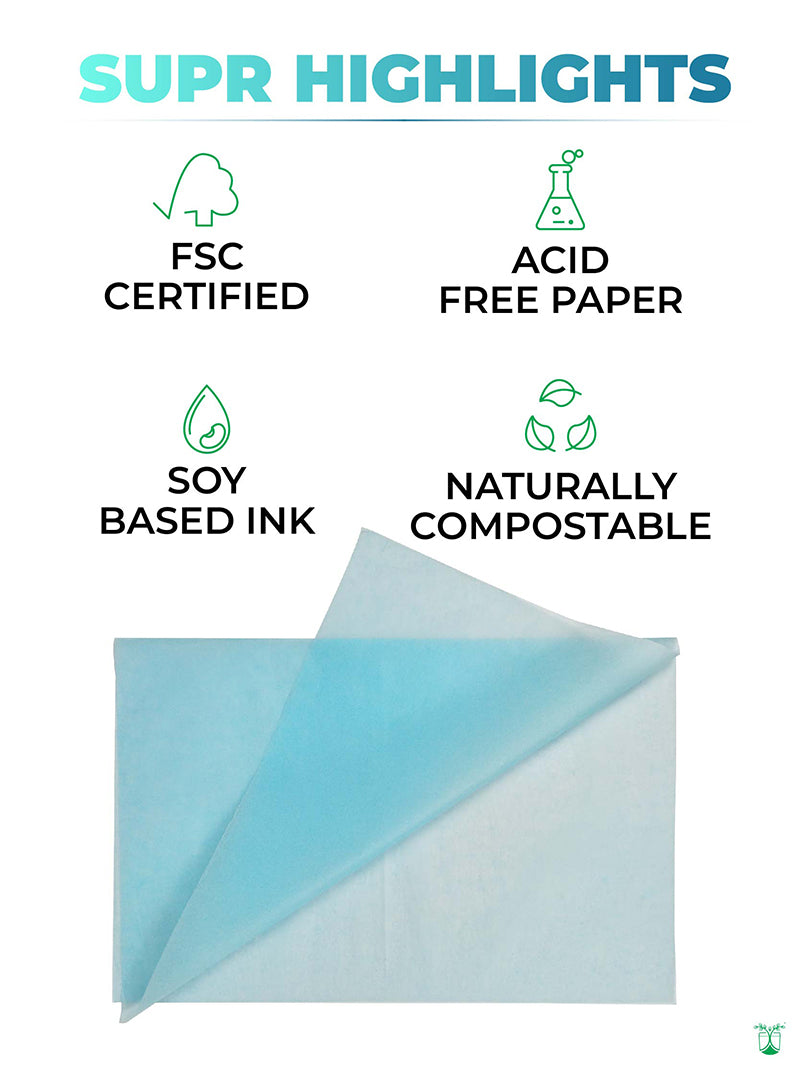 Compostable Blue Tissue Paper