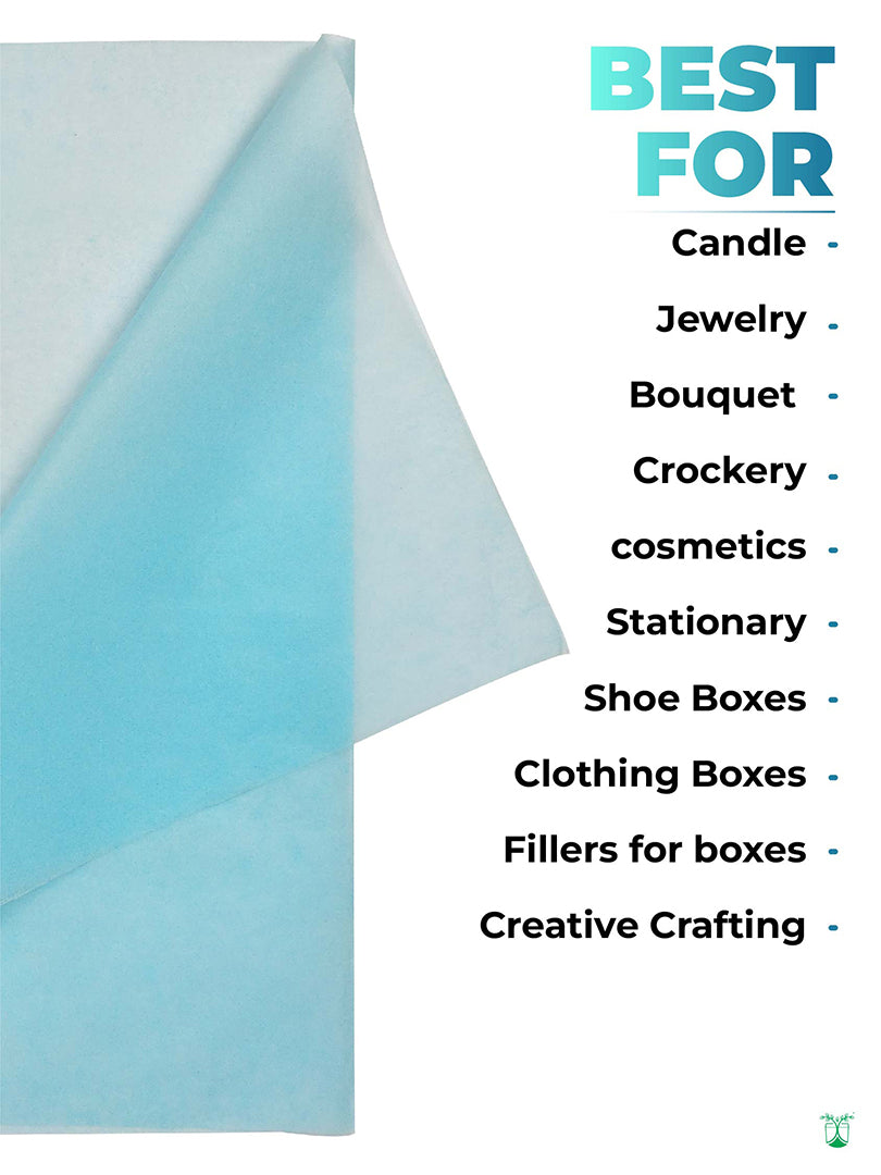 Tissue Paper (Light Blue). Acid-Free & Sustainable Wrapping Paper.