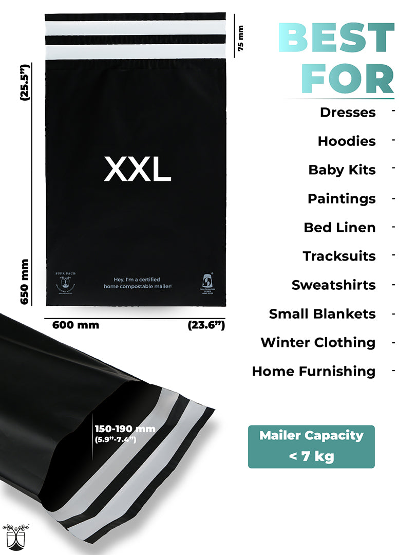 Black Compostable Mailers