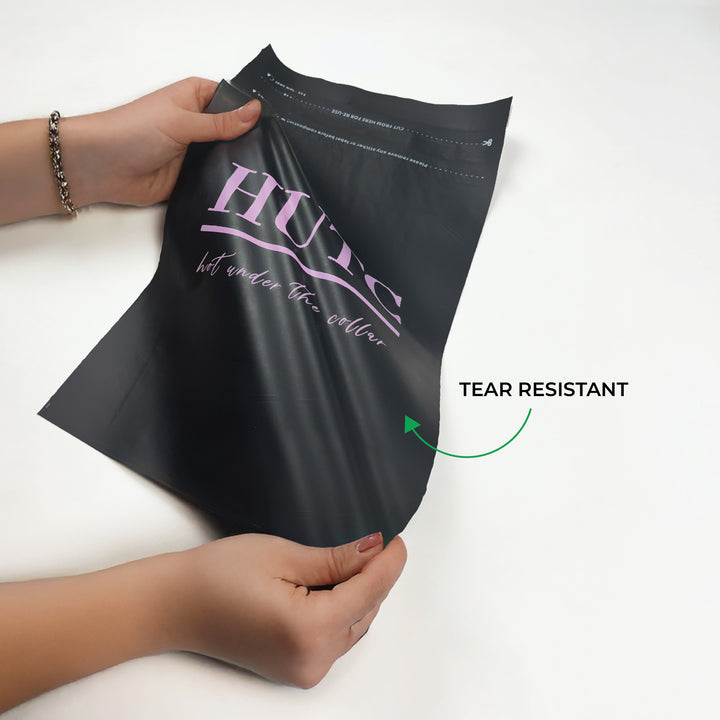 Black Custom Compostable Mailers With Low Minimums