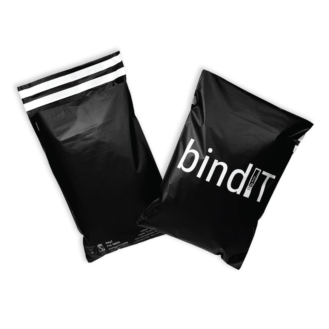 Black Custom Compostable Mailers With Low Minimums