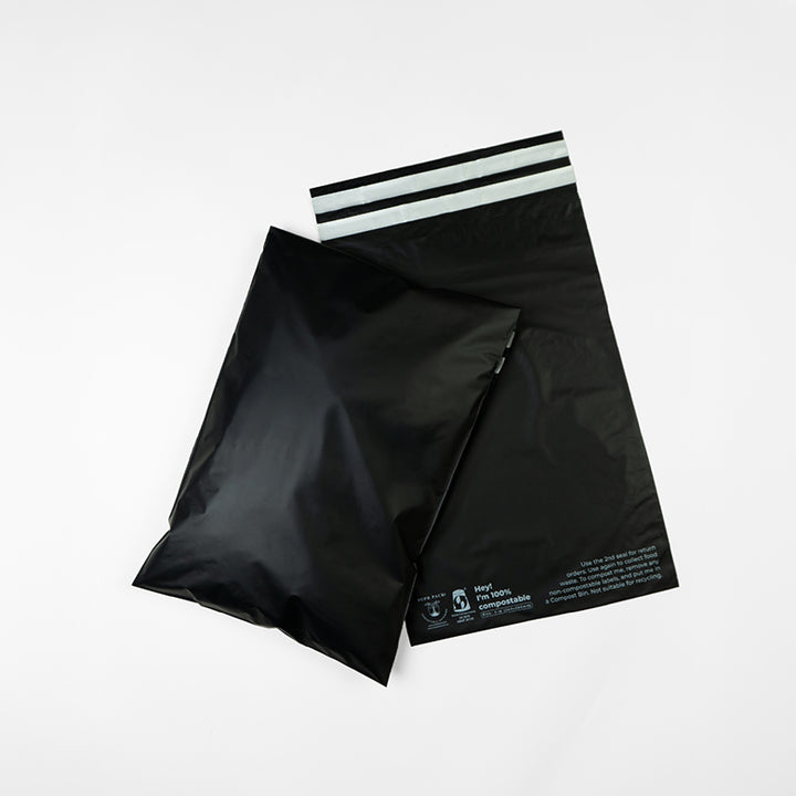 Black Home Compostable Mailers For Sustainable Packaging. Suprpack