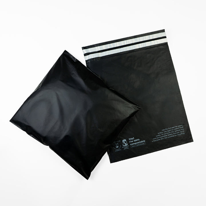 Black Home Compostable Mailers For Sustainable Packaging. Suprpack
