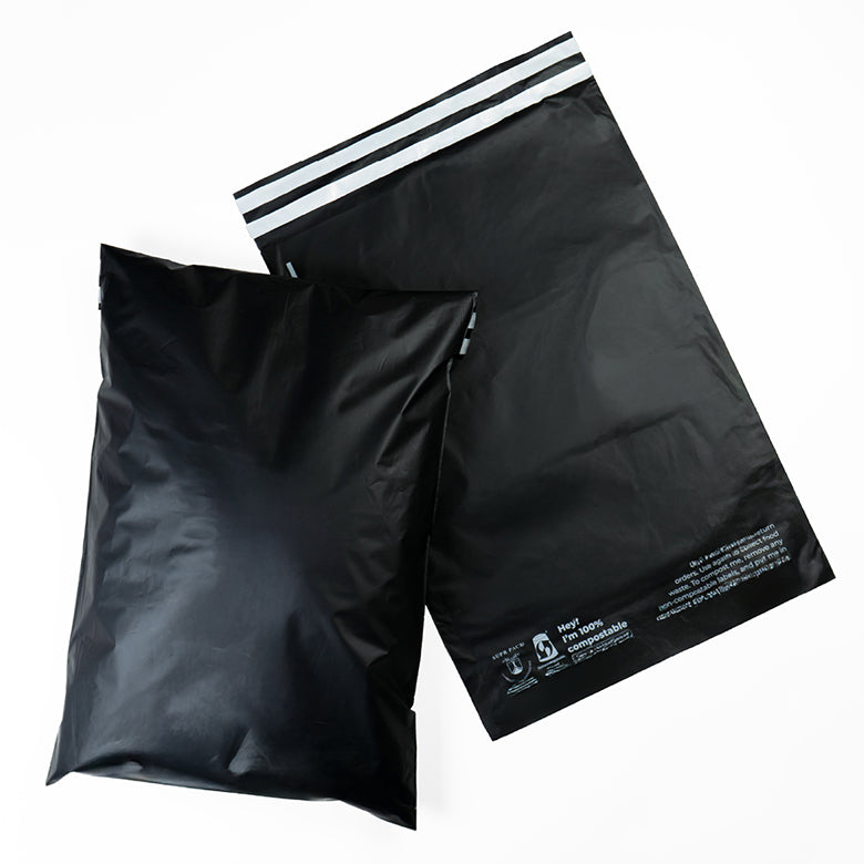 Black Home Compostable Mailers For Sustainable Packaging. Suprpack