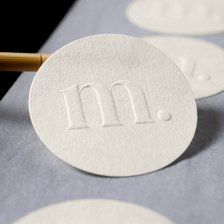 Blind Custom Embossed Stickers. Eco-Friendly & Fast turnaround.