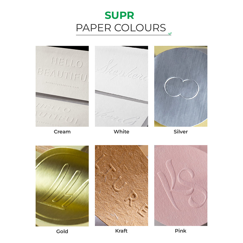 Blind Custom Embossed Stickers. Eco-Friendly &amp; Fast turnaround. Supr Pack