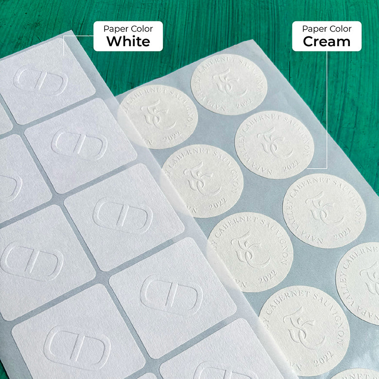 Blind Custom Embossed Stickers. Eco-Friendly & Fast turnaround.