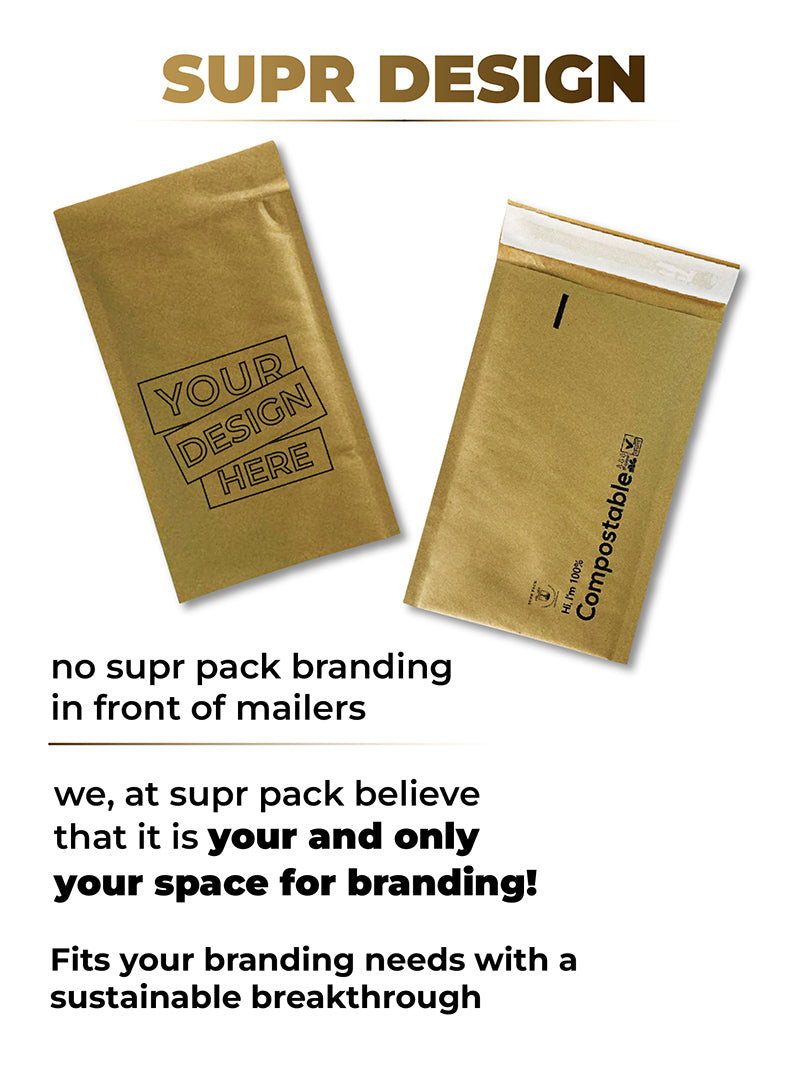 Custom Padded Mailers For Eco-Friendly & Sustainable Packaging. MOQ 20