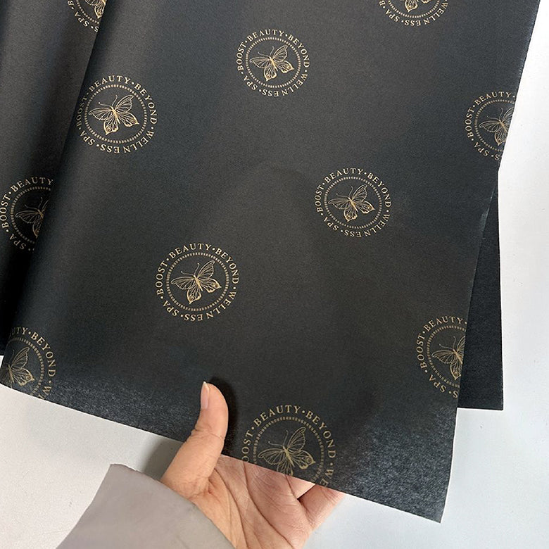 Custom Tissue Paper with Foil Printing. Luxe & Gift Packaging.
