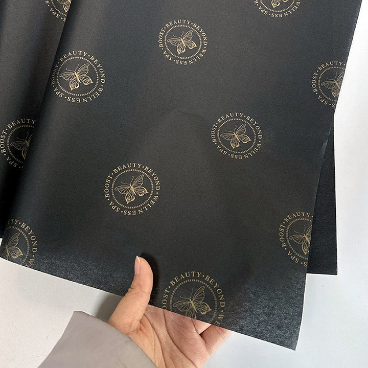 Custom Tissue Paper with Foil Printing. Luxe & Gift Packaging.