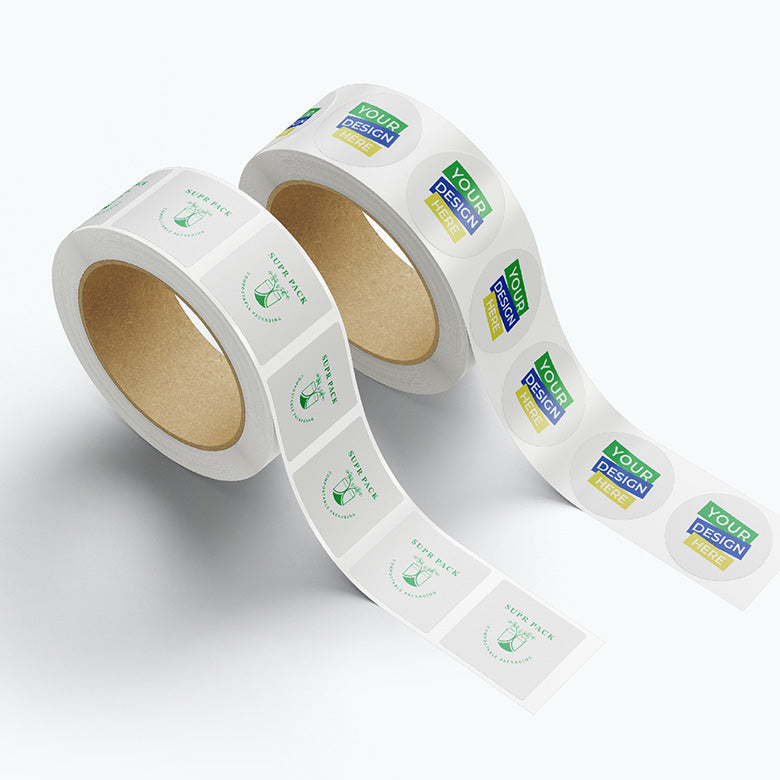 Transparent Stickers Rolls | Compostable Custom Clear Sticker Rolls ...