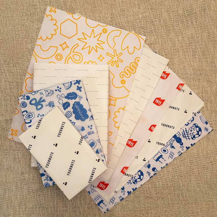 White Compostable Custom Tissue with Custom Stickers