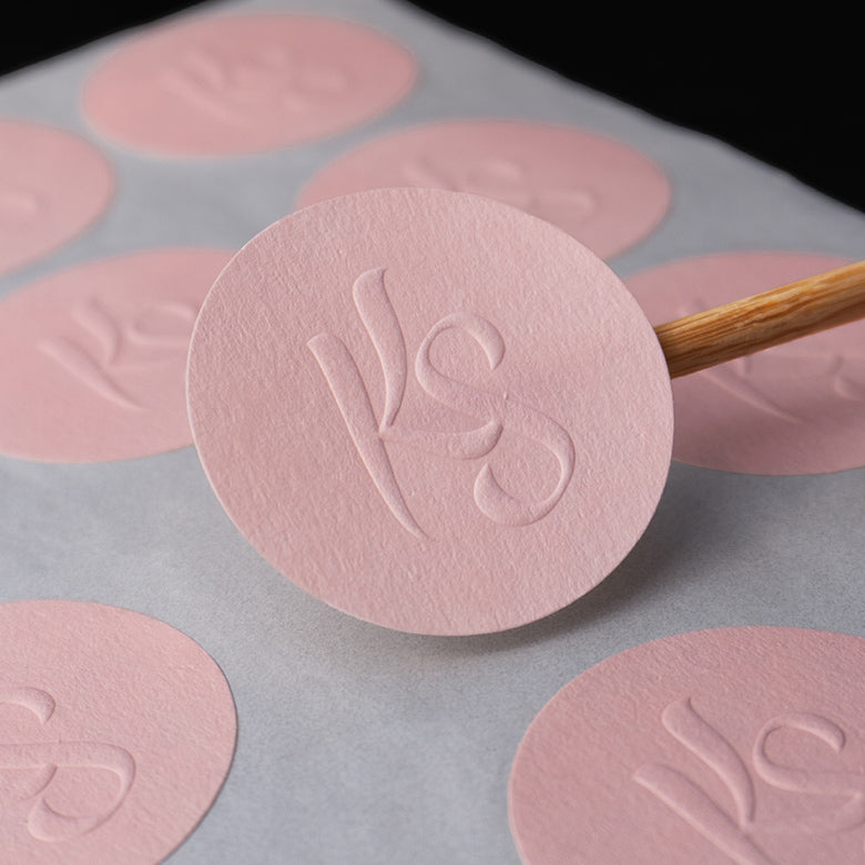 Blind Custom Embossed Stickers. Eco-Friendly & Fast turnaround.