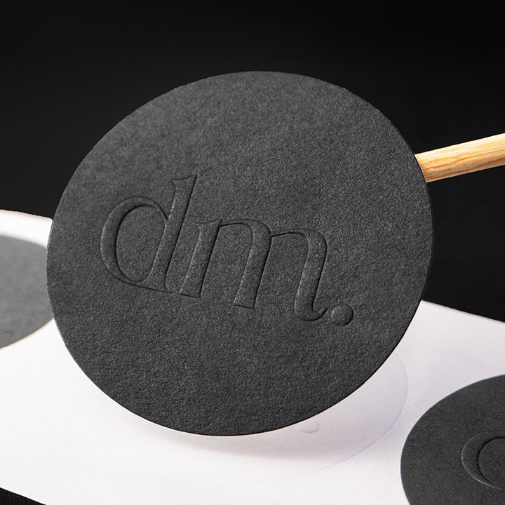 Blind Custom Embossed Stickers. Eco-Friendly & Fast turnaround.