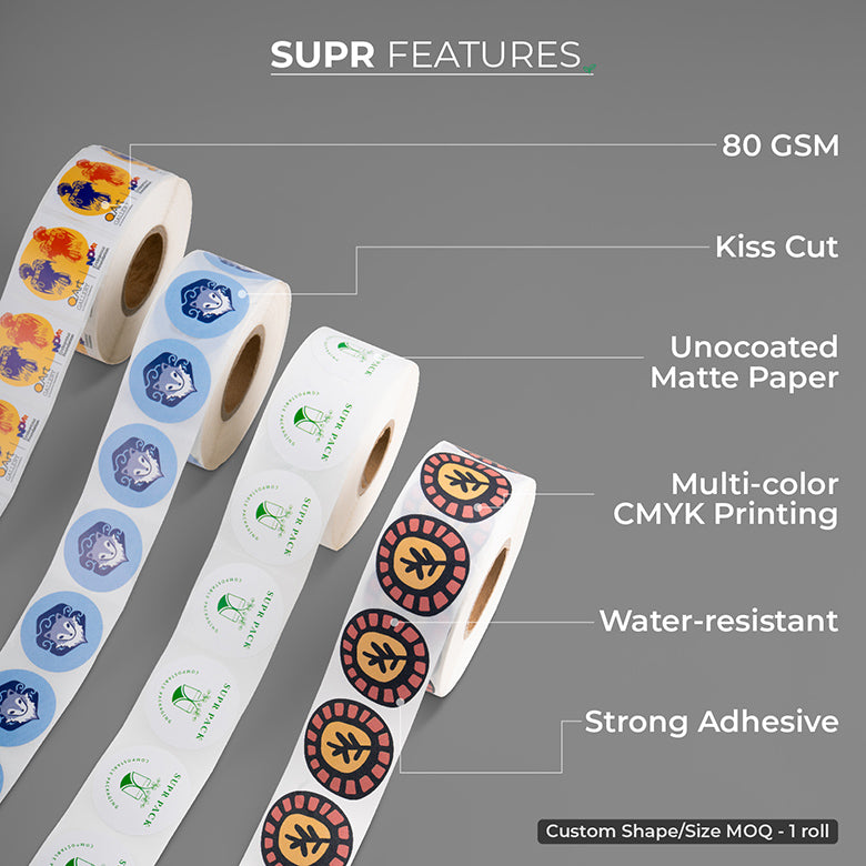 Custom Printed Stickers & Label Roll With Low Minimums.