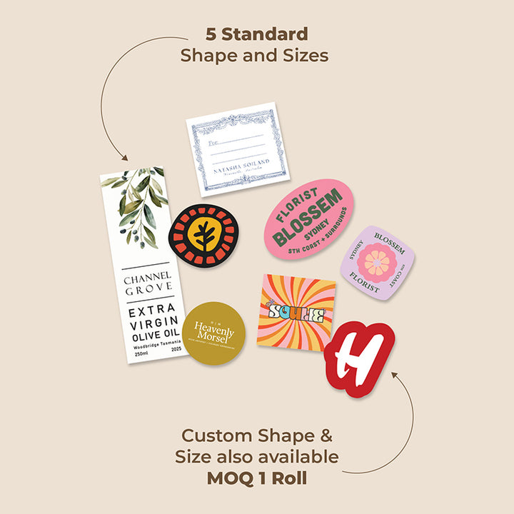 Custom Printed Stickers & Label Roll With Low Minimums.