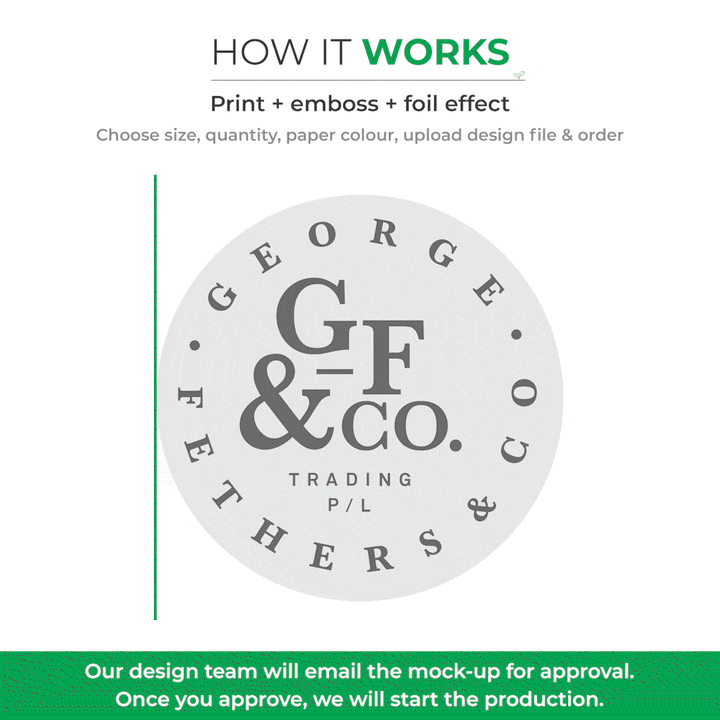 Custom Product Labels, Luxe Textured Paper - Print, Emboss & Foil