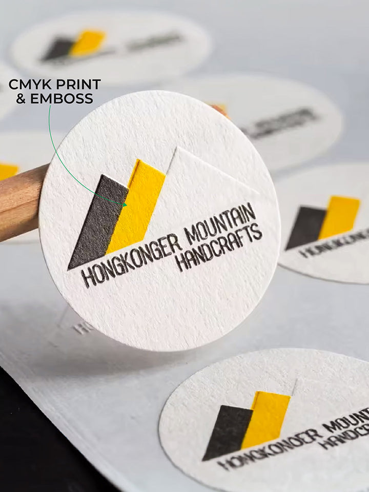 Custom Printed Embossed Stickers & Labels. MOQ-250 Stickers