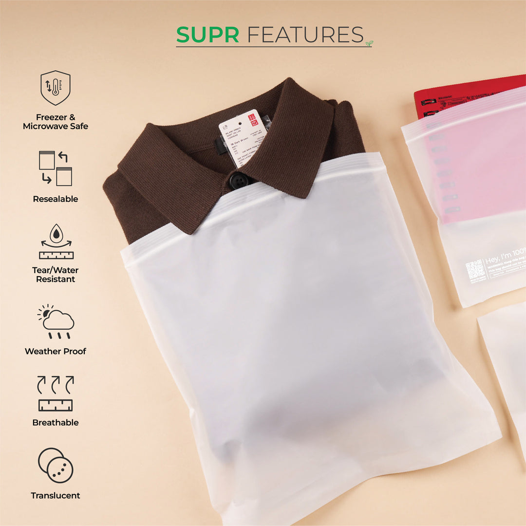Compostable Zip Lock Bags for Eco-friendly Packaging Supr Pack