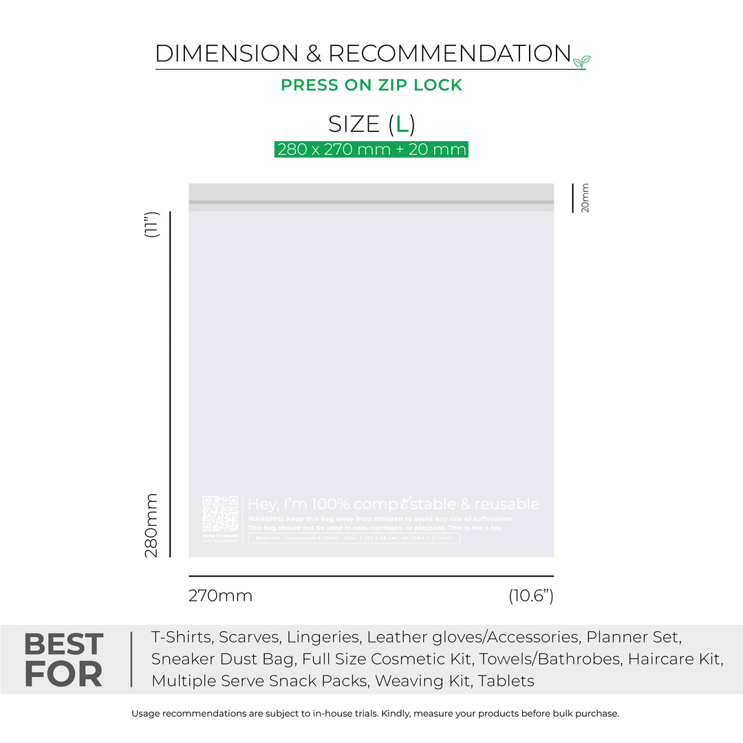 Compostable Zip Lock Bags for Eco-friendly Packaging