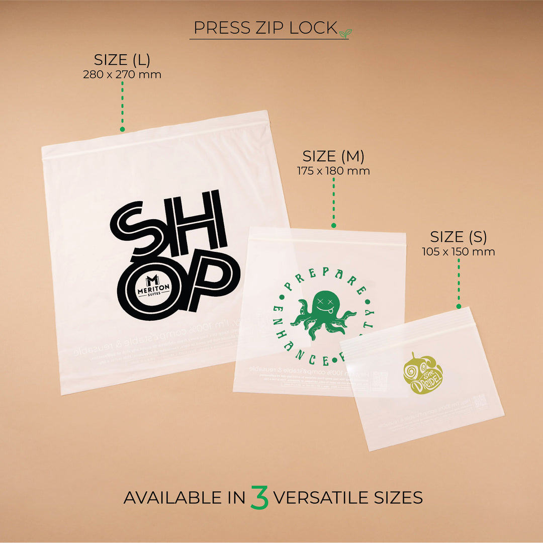 Custom Compostable Zip Lock Bags With Low Minimums