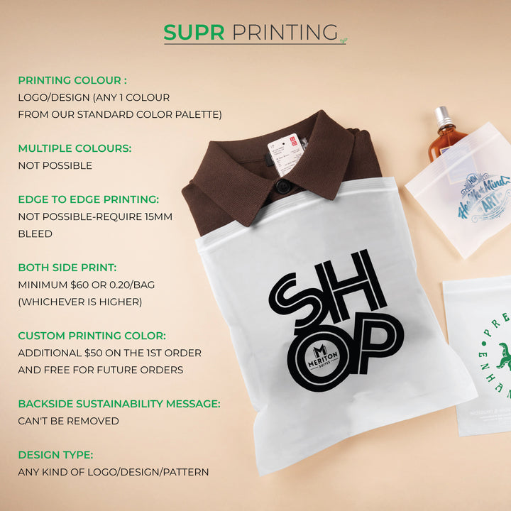 Custom Compostable Zip Lock Bags With Low Minimums