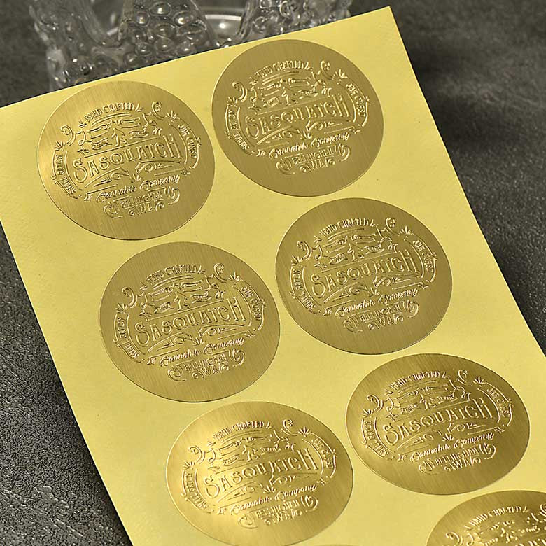 Blind Custom Embossed Stickers & Labels MOQ-250 Stickers