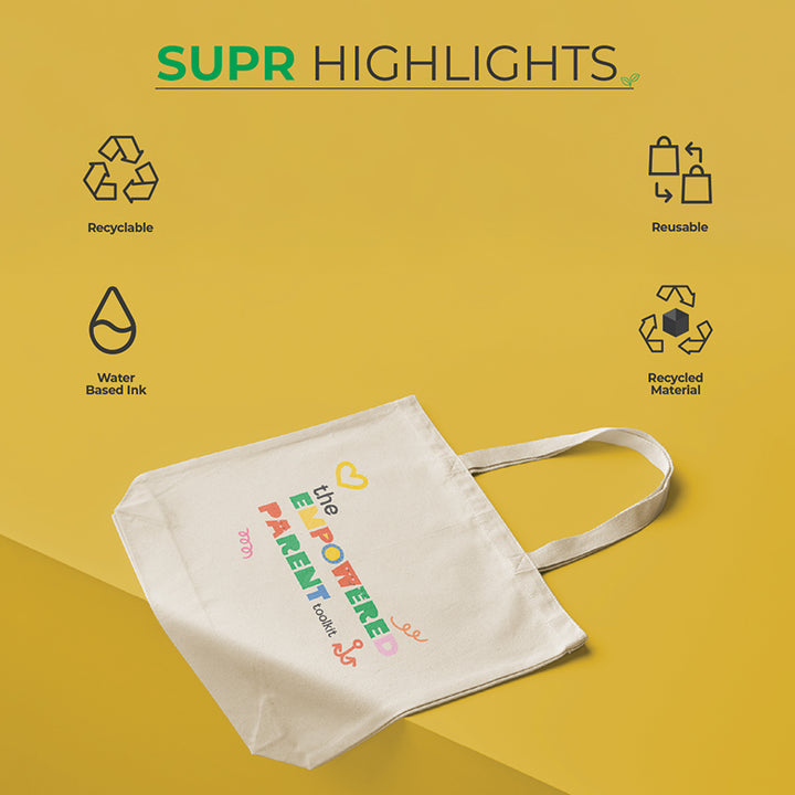 Custom Tote Bags with Gusset. Recyclable & Reusable Cotton Tote Bag