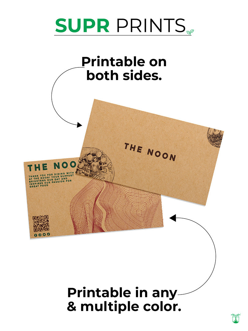 KRAFT PAPER CUSTOM CARDS WITH LOW MINIMUMS