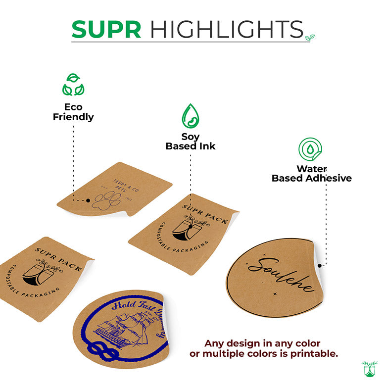 Kraft Sticker Material Kraft Paper Stickers | Supr Pack
