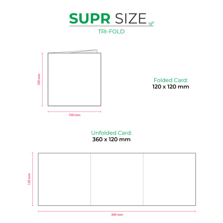 Custom Foldable Cards | Bi-Fold &amp; Tri-Fold | Eco Textured Paper Supr Pack