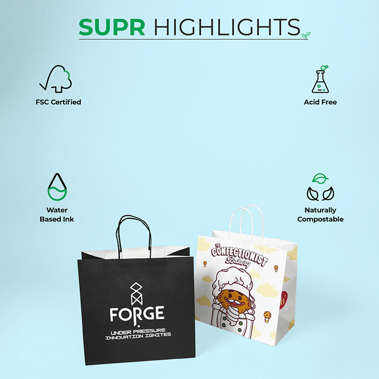 Custom Shopping Bags With Low Minimums & CMYK Printing.