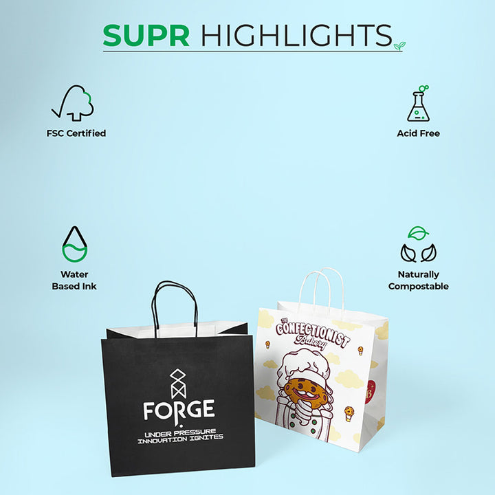 Custom Shopping Bags With Low Minimums & CMYK Printing.