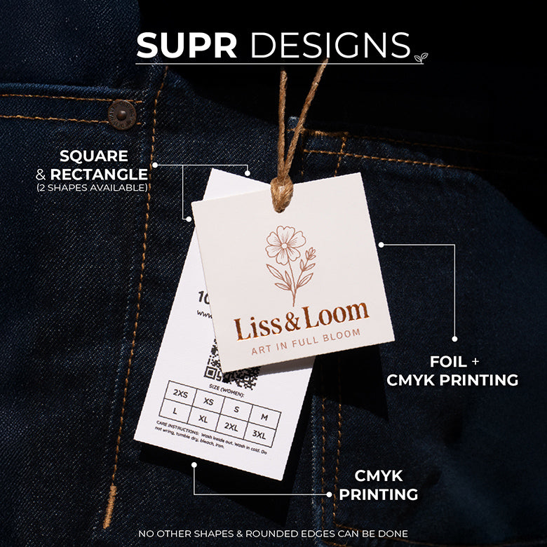 Custom Tags – Premium Textured Paper &amp; Eco-friendly Suprpack