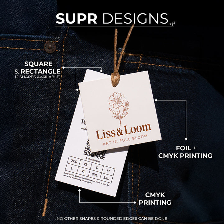 Custom Tags – Premium Textured Paper &amp; Eco-friendly Suprpack