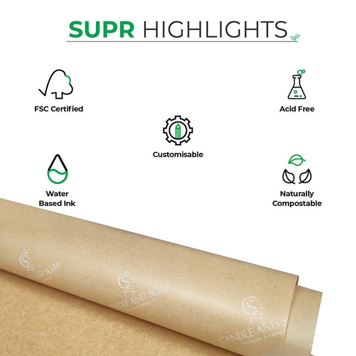 Kraft Paper Custom Tissue Paper with Custom Stickers