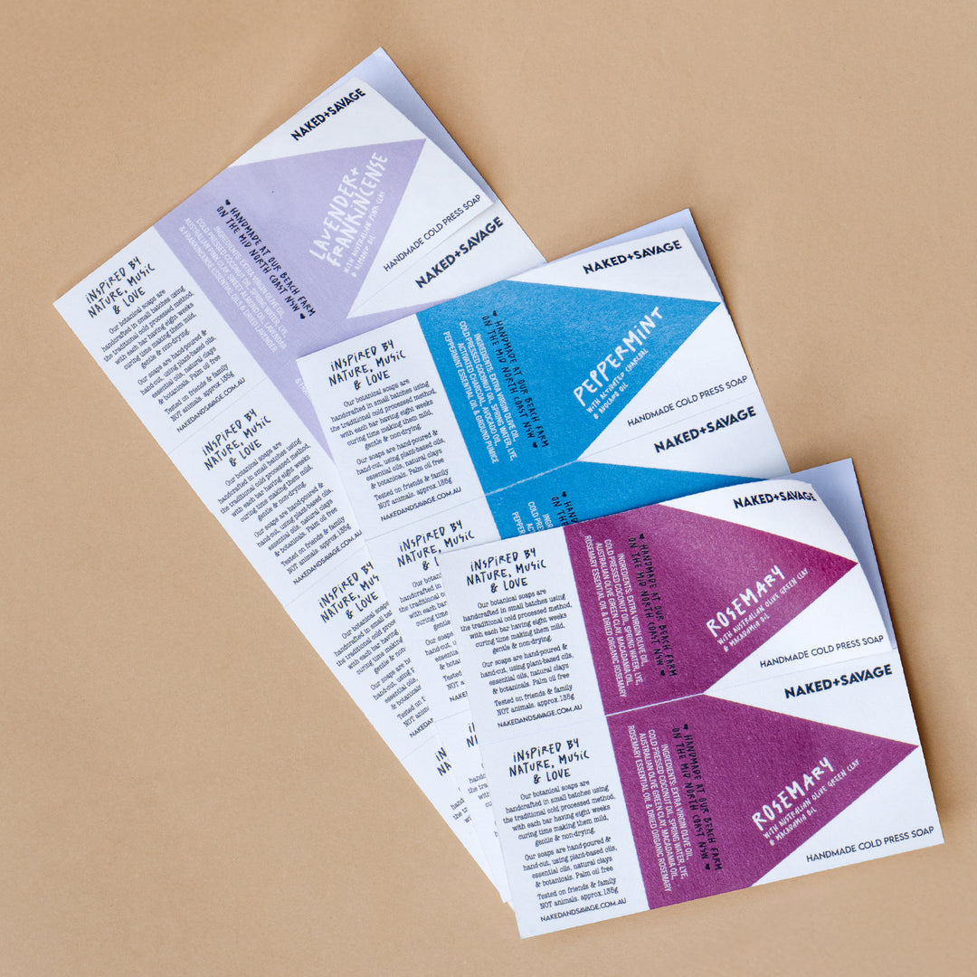 Custom Label With Textured Paper. Eco-Friendly &amp; CMYK Printing. Supr Pack