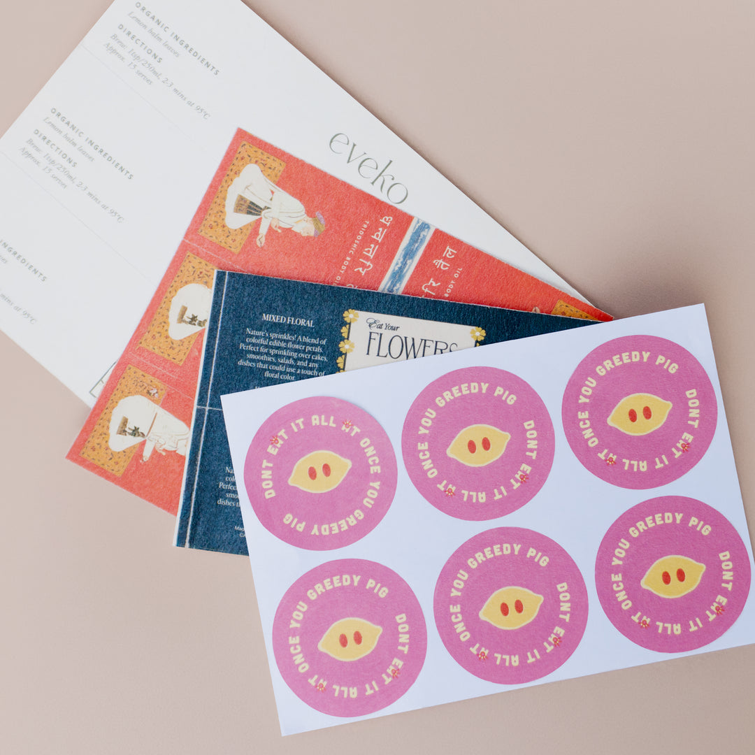 Custom Label With Textured Paper. Eco-Friendly &amp; CMYK Printing. Supr Pack