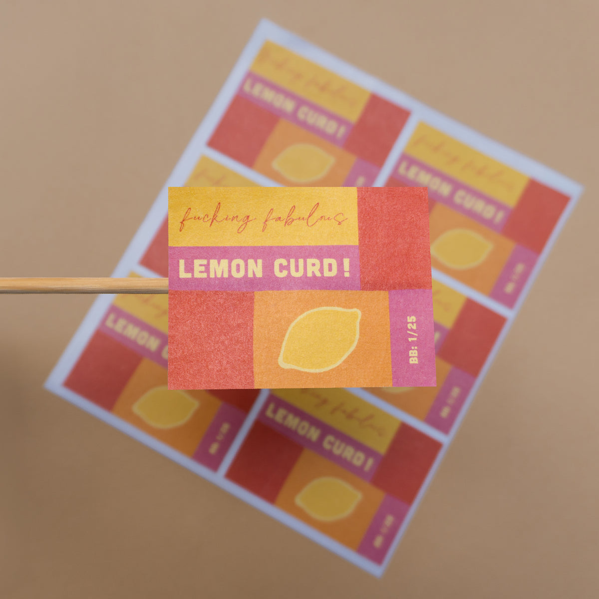 Custom Label With Textured Paper. Eco-Friendly & CMYK Printing. Supr Pack