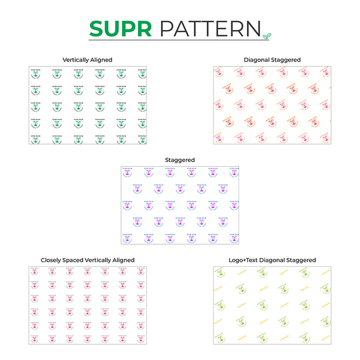 Custom Tissue Paper with Logo & Pattern Design in 2 Colours