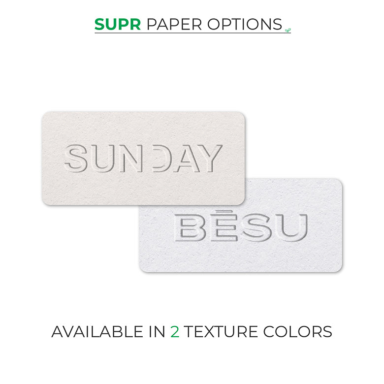 Custom Blind Embossed Product Label Rolls - Luxe Textured Paper