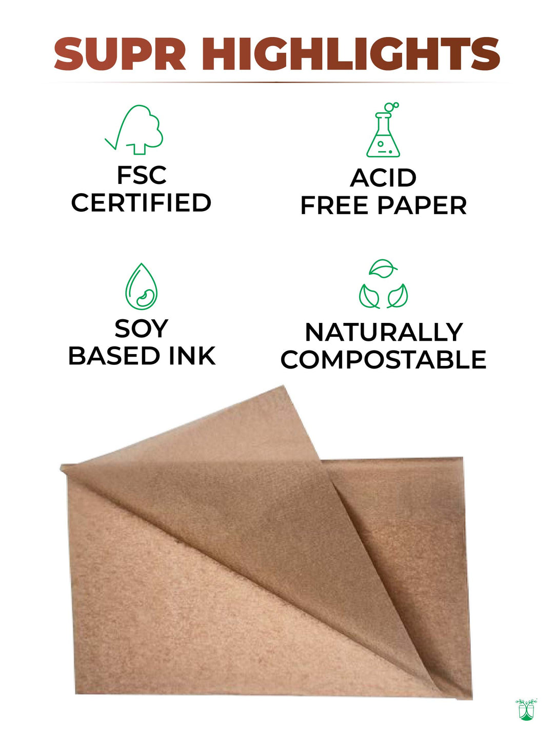 Eco Friendly Moss Tissue Paper
