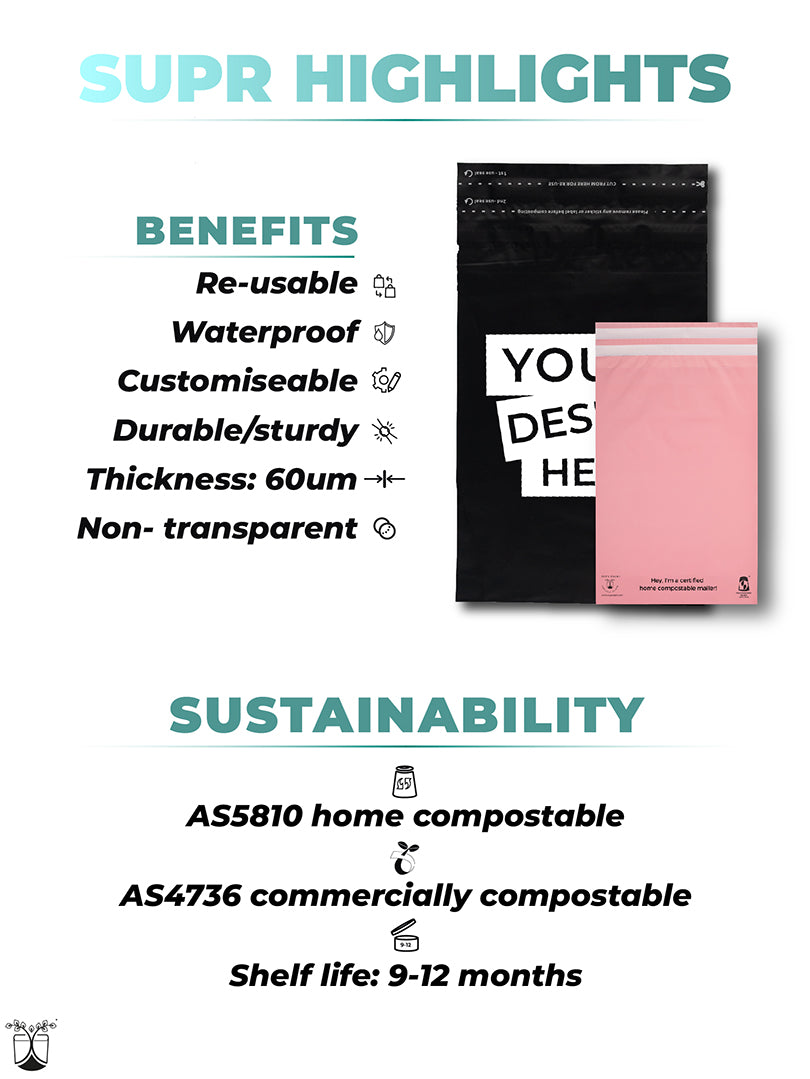 Compostable Black Mailers