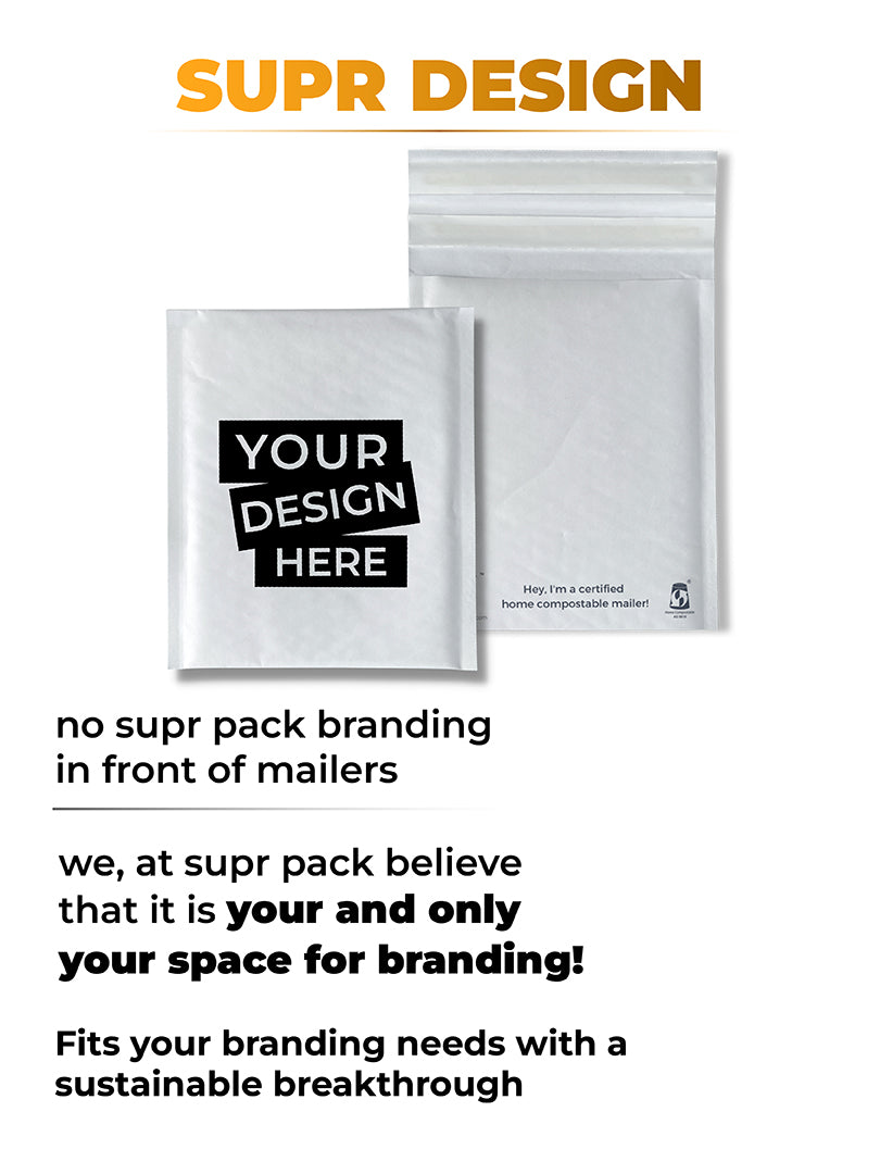 White Bubble/Padded Mailers For Sustainable Packaging- MOQ 20 Mailers.