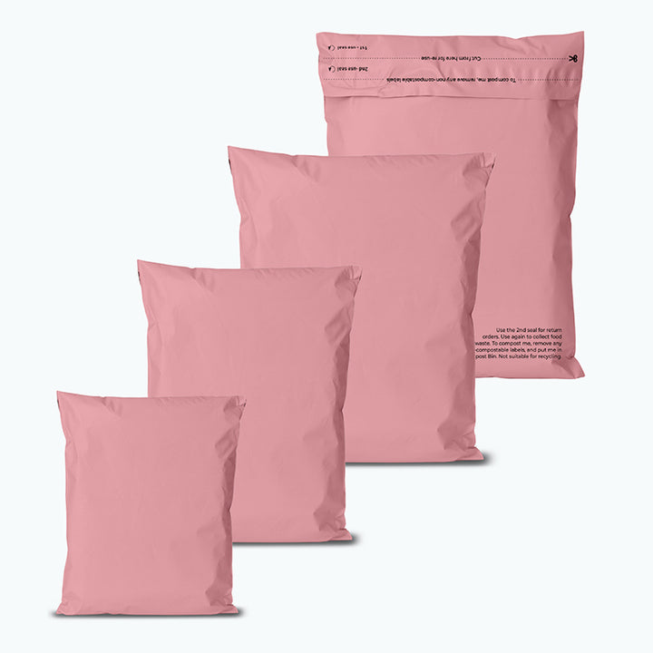 Pink Home Compostable Mailer For Sustainable Packaging MOQ 50 Mailers.