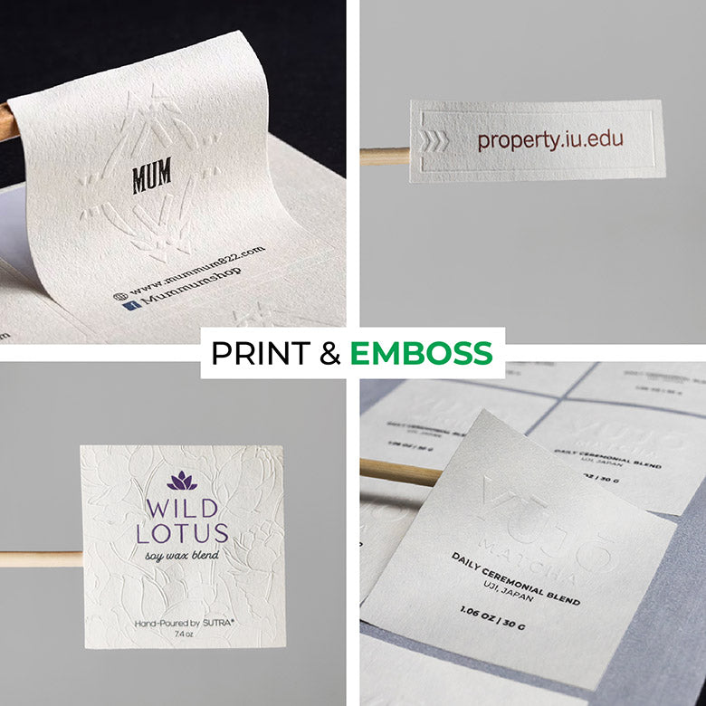 Custom Printed Embossed Stickers & Labels. MOQ-250 Stickers