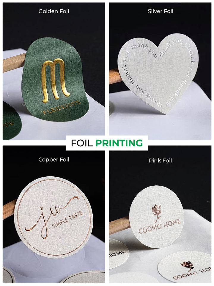 Custom Printed Embossed Stickers & Labels. MOQ-250 Stickers