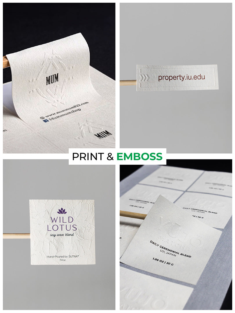 Custom Printed Embossed Stickers & Labels. MOQ-250 Stickers