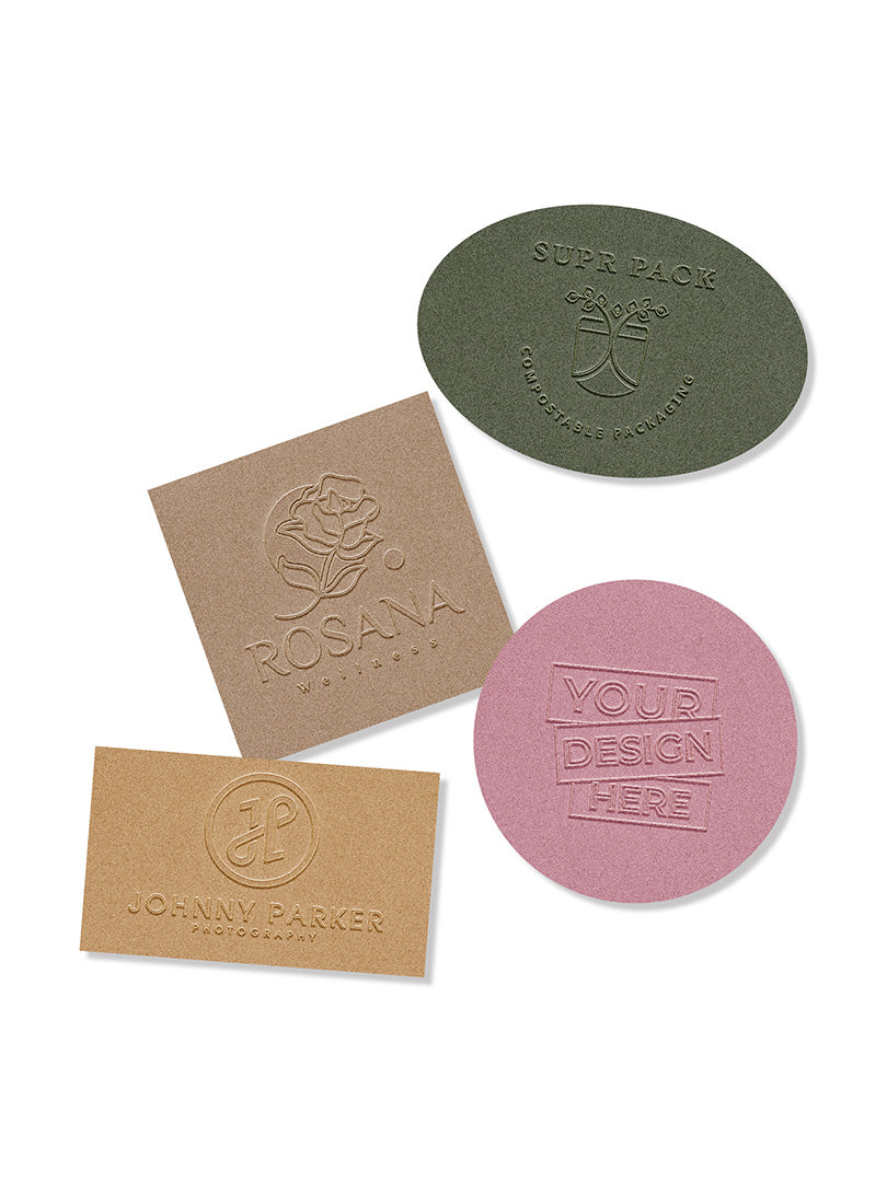 Colored Embossed Finish Stickers