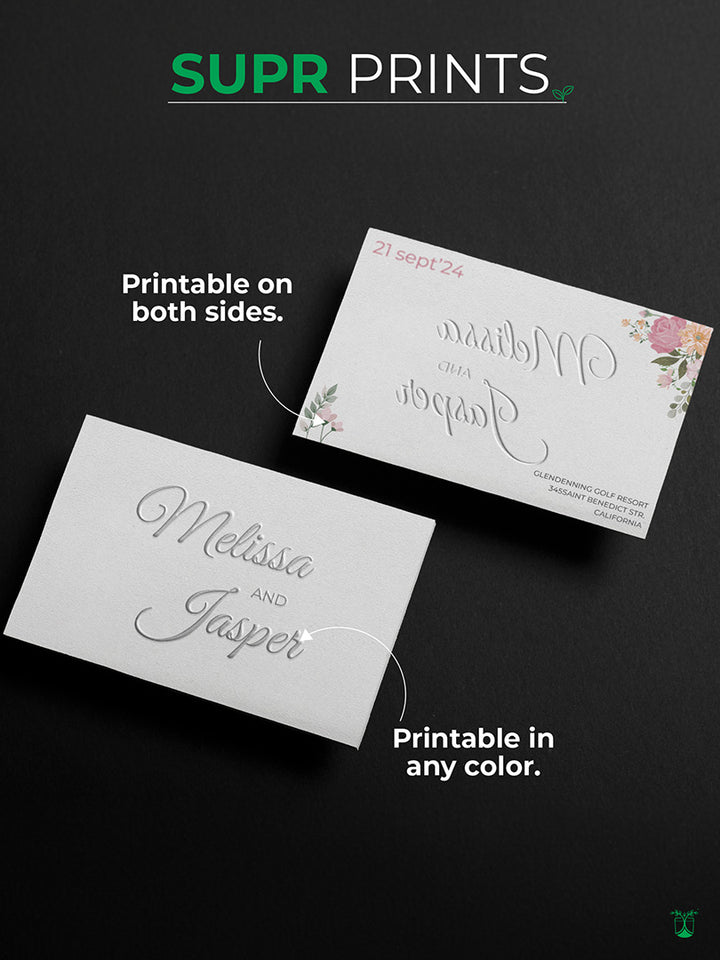 custom embossed cards